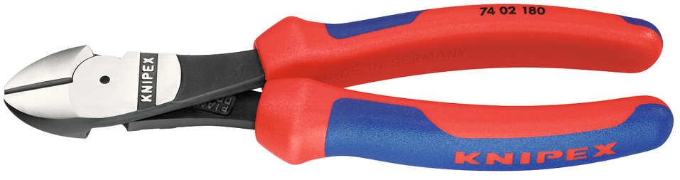 Seitenschneider Kraft mit Facette und Mehrkomponentengriff DIN ISO5749 hart bis D2,7mm L180mm