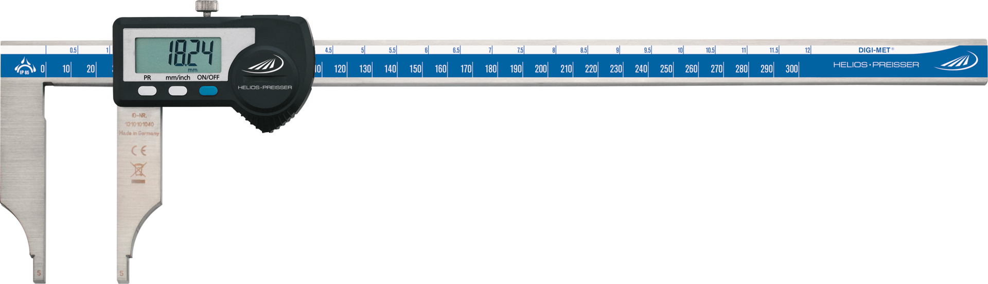 Werkstattmessschieber Digital IP65 DIGI-MET® Abl. 0,01mm ohne Spitzen DIN862B mit DA MB500mm