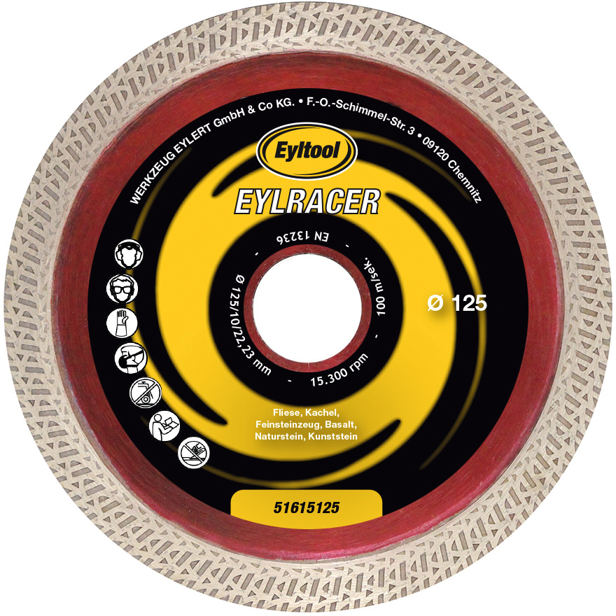 Trennscheibe Diamant EYLRACER Bohrung 22,2mm D200mm