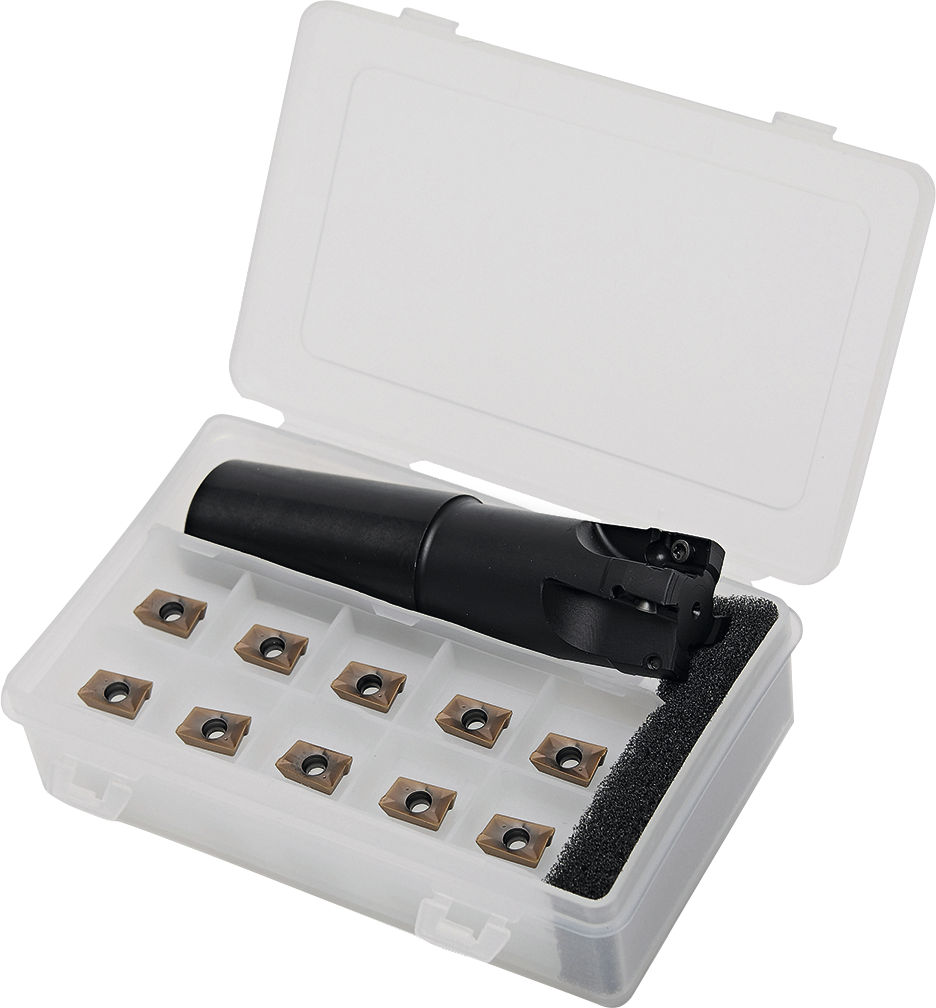 Schaft-Eckfräser Sortiment Soft ECO D20mm Z3 + 20x WSP APKT 1003 PDR MU FUB40