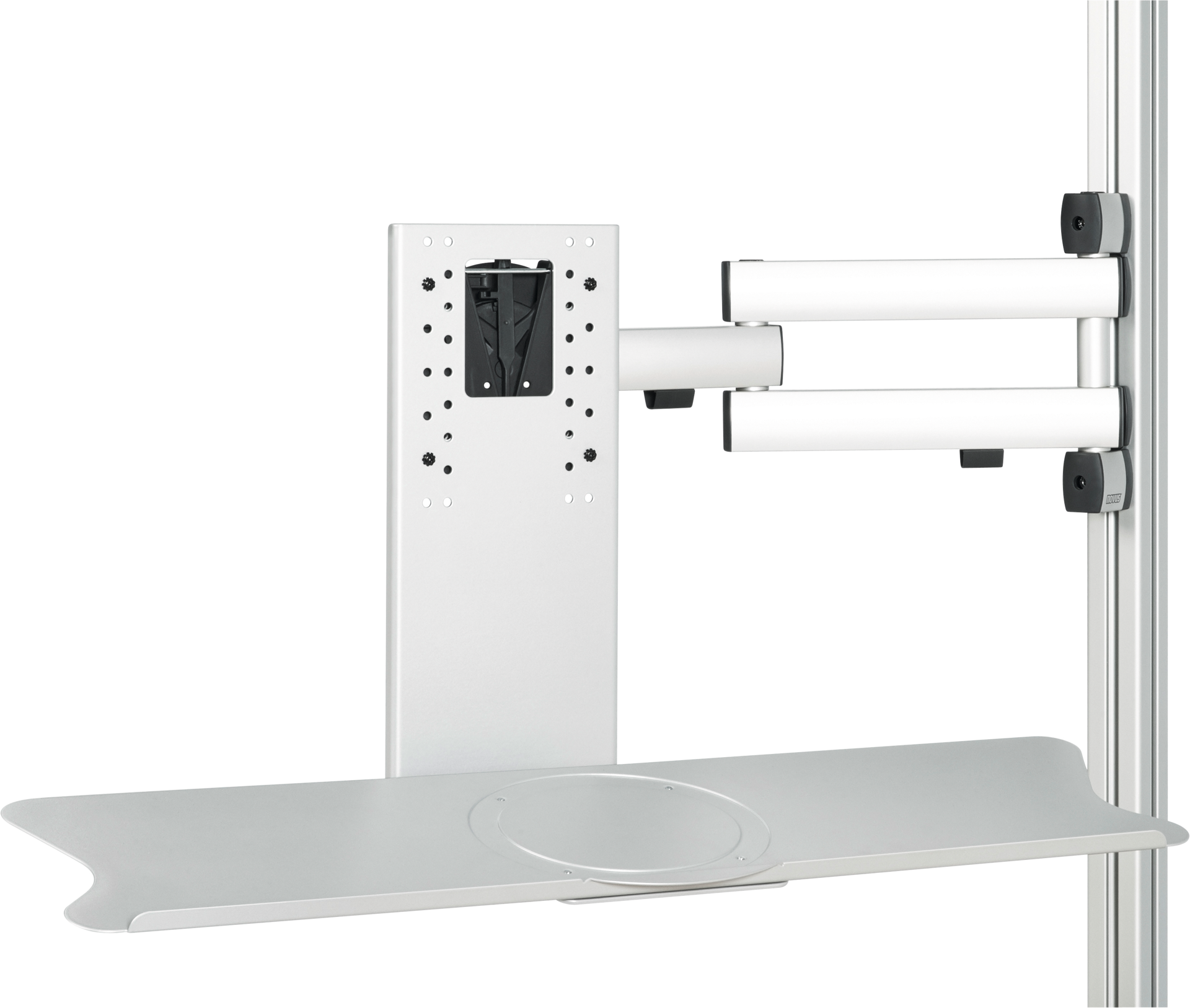 Schwenkarm Flachbildschirm mit Tablar