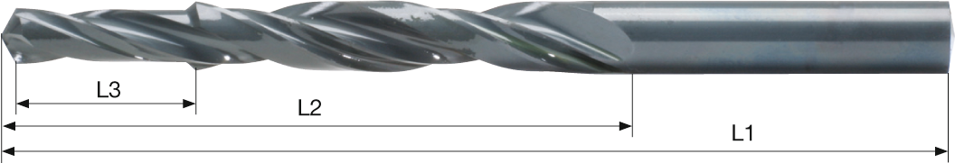 Mehrfasen-Stufenbohrer 90° Gewindekernloch HSS Typ N DIN8378 D3,4/2,5mm M3