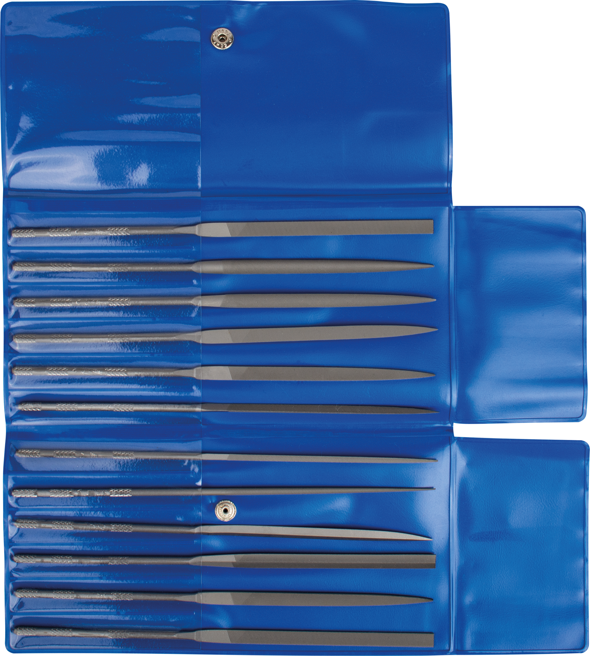 Nadelfeile Satz präzise 12-tlg. im Kunststoffetui L160mm Hieb 3