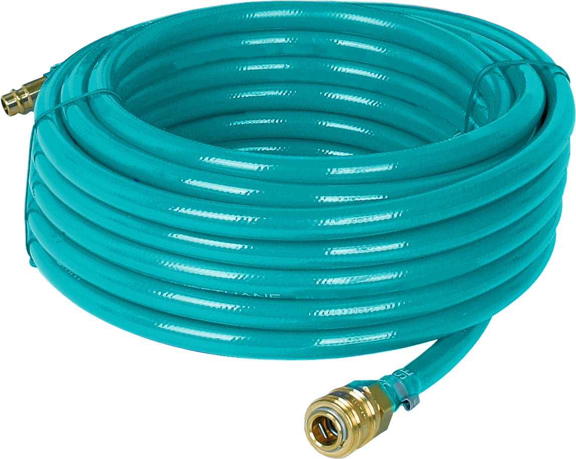 Schlauchgarnitur Druckluft Flexair-Schlauch mit Armaturen, blau 6x10,7mm 20m