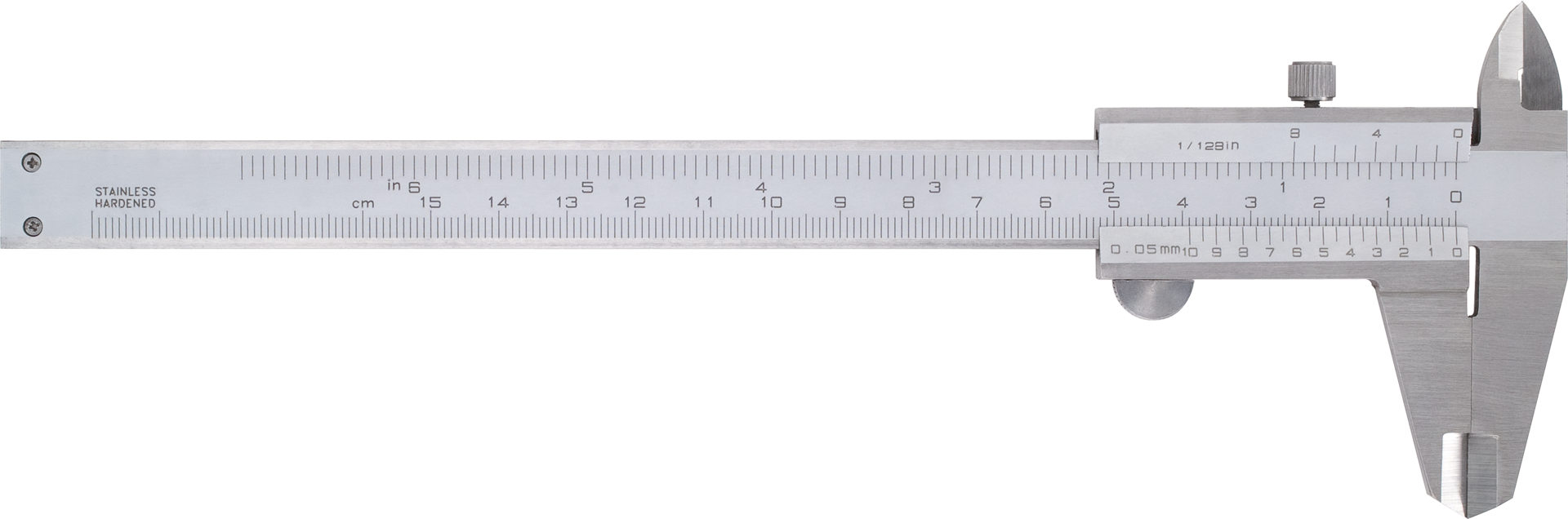 Taschenmessschieber Linkshänder Abl. 0,05mm DIN862A mit Feststellschraube MB150mm