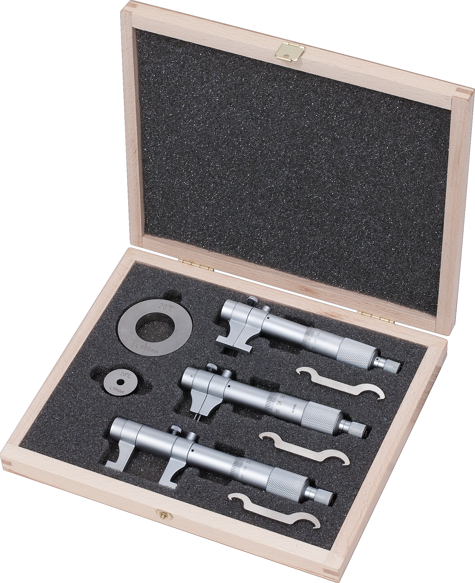 Innenmessschrauben Sortiment Abl. 0,01mm 3-tlg. mit Messschnäbel Werksnorm MB5-75mm