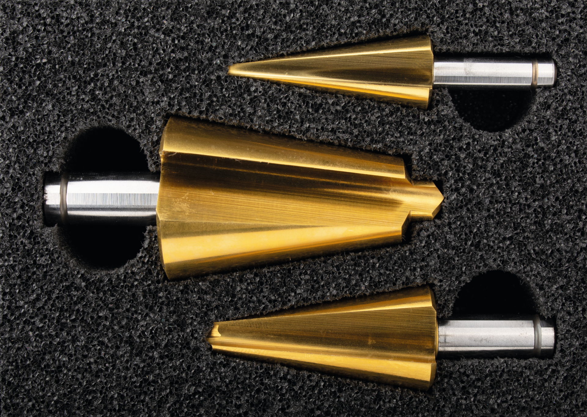 Blechschälbohrer Satz 3-30,5mm TiN geschliffen in Eyltool-Stahlblechkassette D3-30,5mm