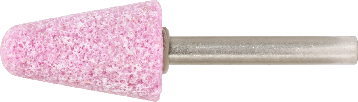 Schleifstift Edelkorund Schaft D6x40mm Metall Kegelform K46/60 16x45mm