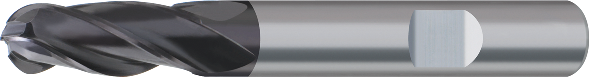 Vollradiuskopierfräser VHM Eyl+ Z4 R3mm N Doppelbeschichtung DIN6527-L/6535-HB lang D6mm