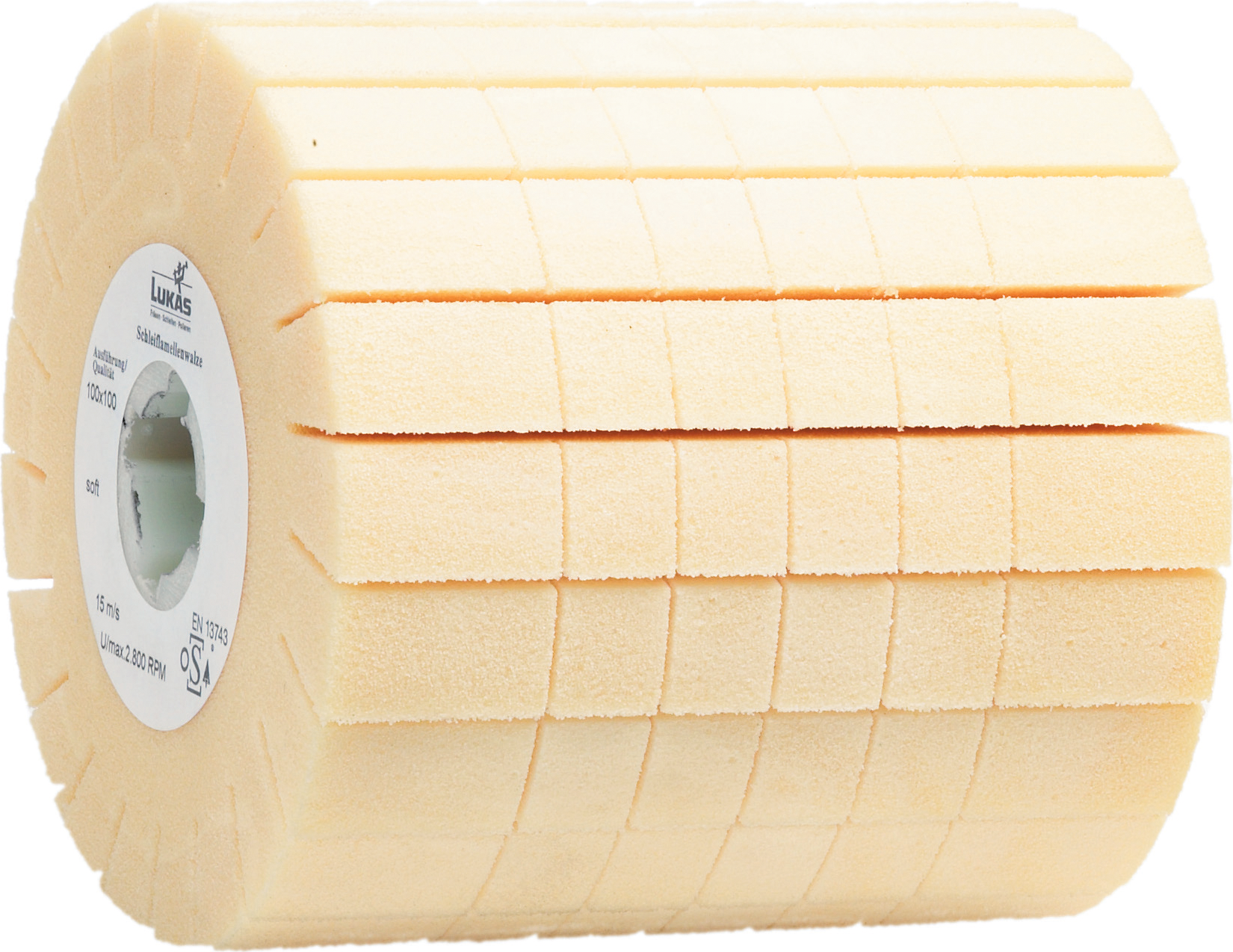 Aufnahme Schleifbandrollen D100 B100mm Bohr.19 weich