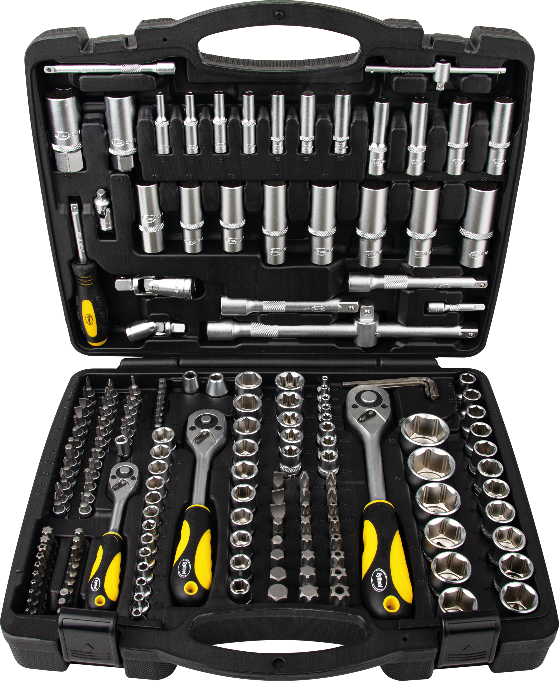 Steckschlüssel Satz 1/4" + 3/8" + 1/2" 172-tlg.