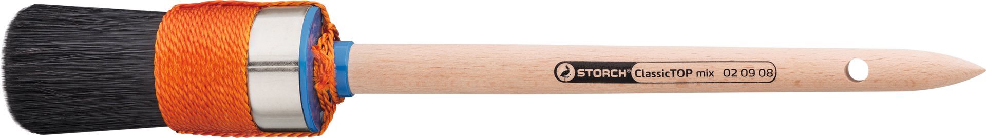 Ringpinsel Profi doppelter Fadenvorband schwarze Borsten D45mm Gr. 12