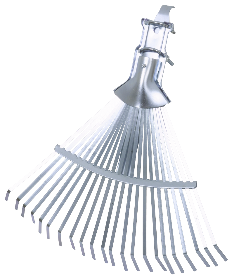 Fächerbesen ohne Stiel 22 verzinkte Flachzinken verstellbar