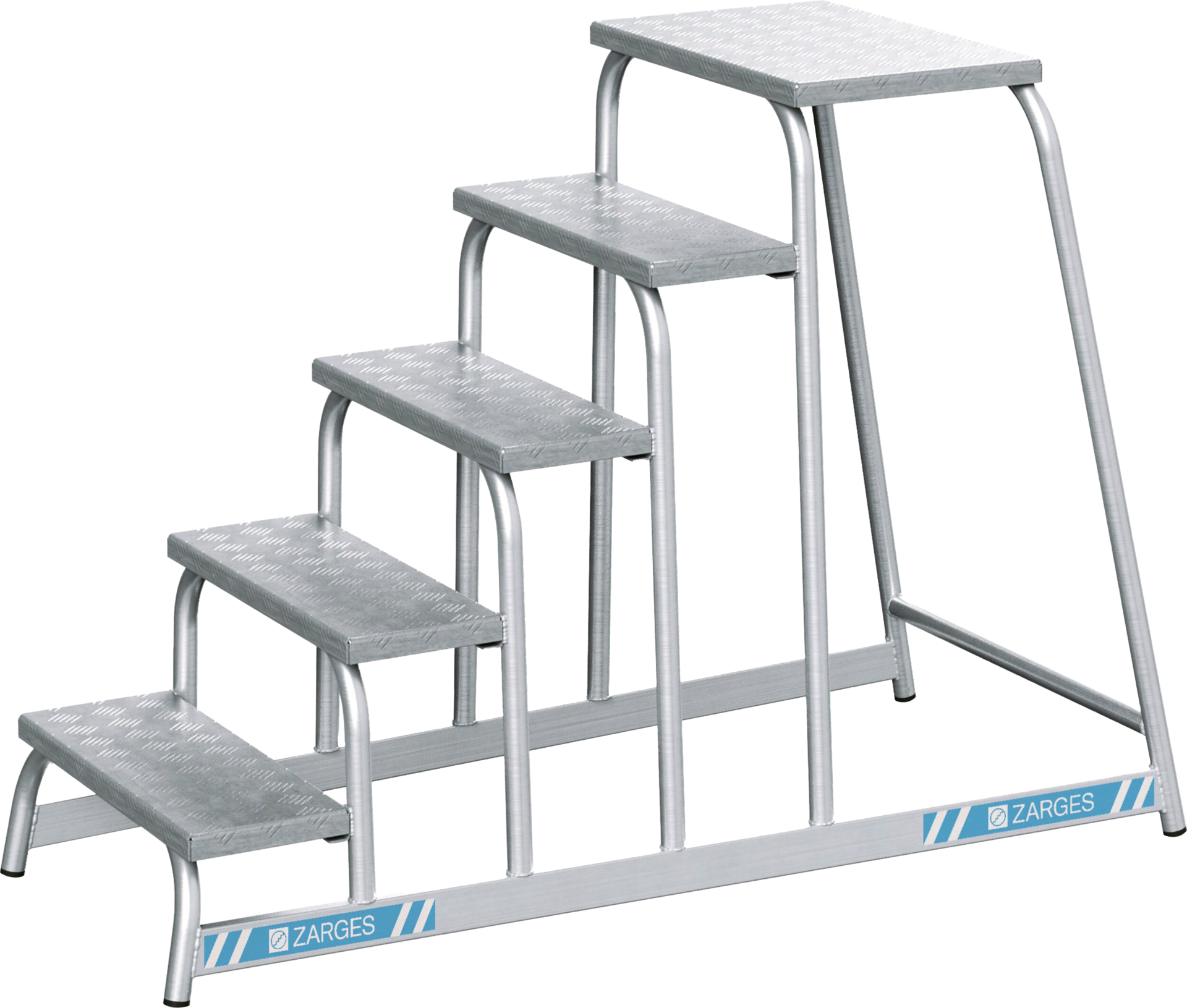 Maschinentritt starr H1m 5 Stufen Arbeitshöhe 3m