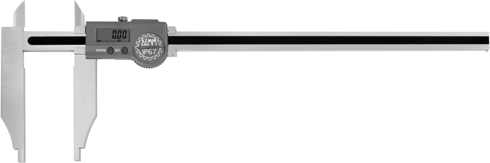 Werkstattmessschieber Digital IP67 Abl. 0,01mm mit Spitzen DIN862B mit DA MB400mm