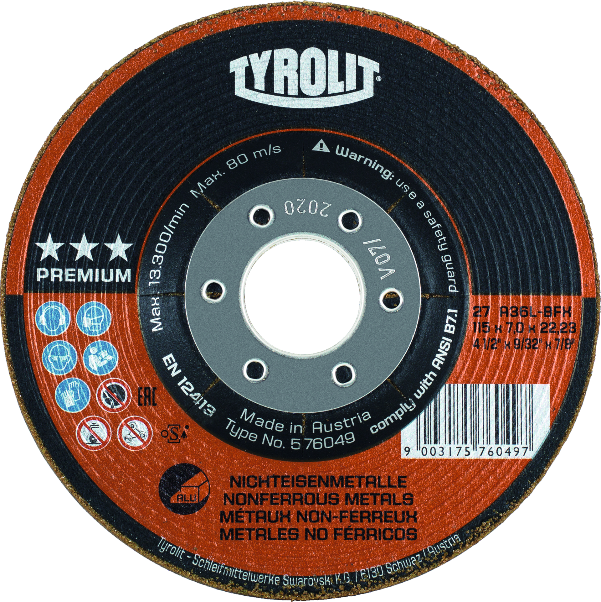 Schruppscheibe Premium NE gekröpft D125mm B7mm