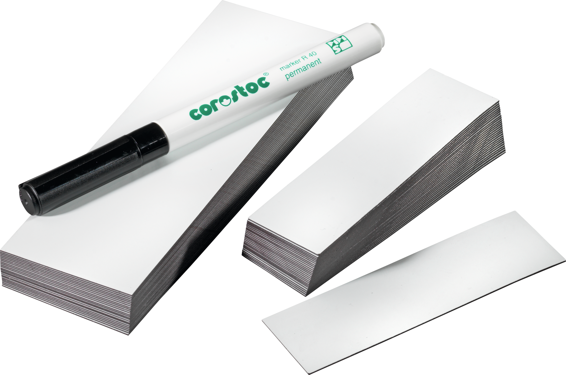 Magnetschild weiß L150 x H50mm