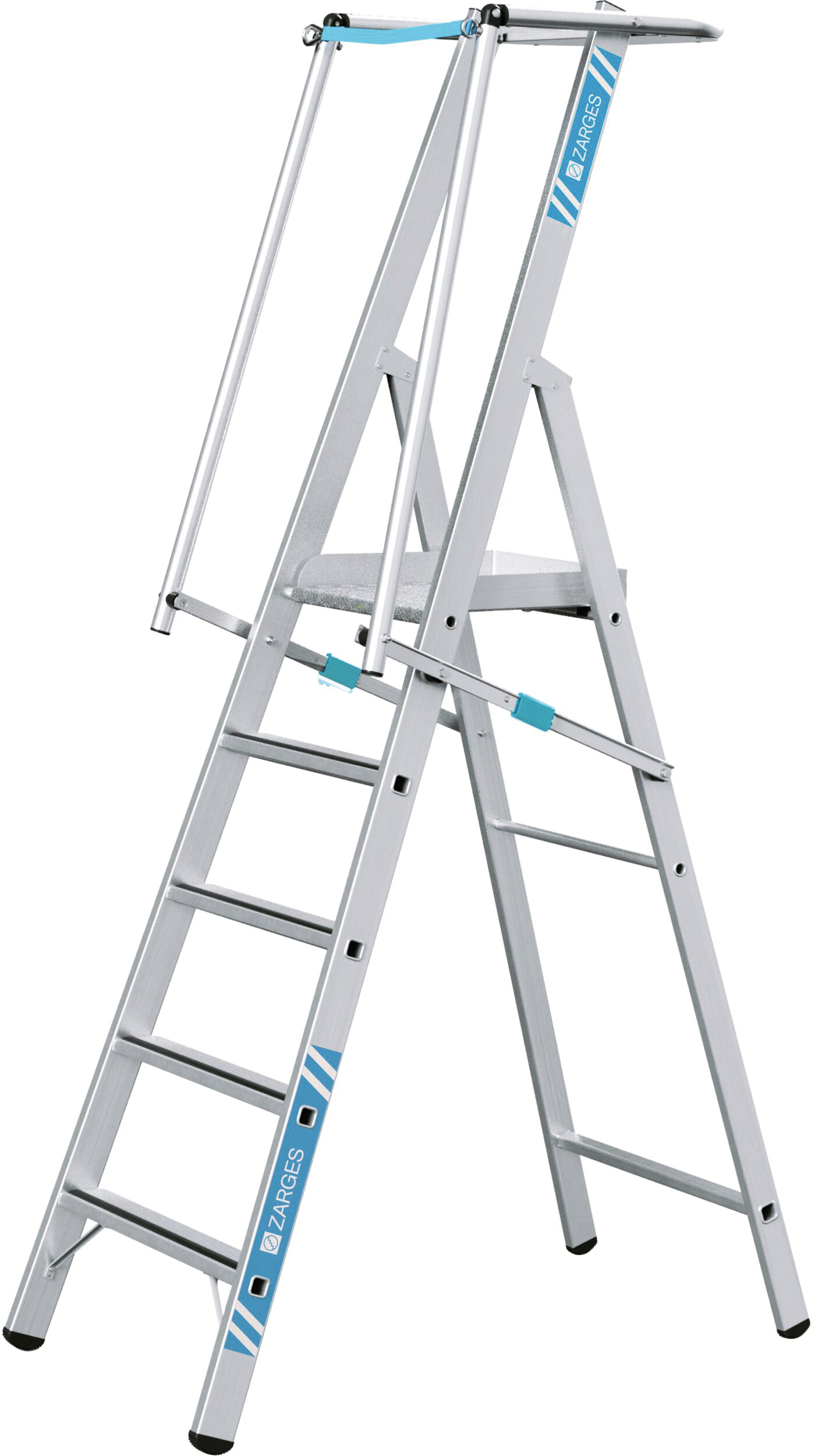 Plattformleiter gebördelt 5 Stufen Plattformhöhe 1,32m Arbeitshöhe 3,35m