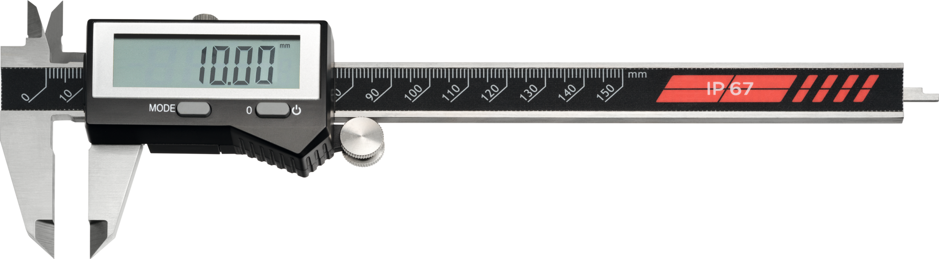 Messschieber Digital IP67 Abl. 0,01mm DIN862A eckiges Tiefenmaß MB300mm