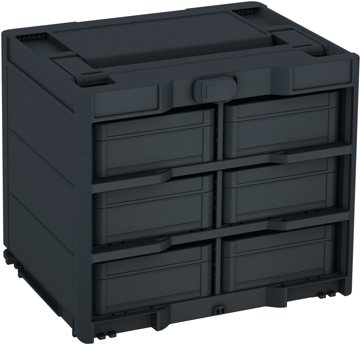 Systainer³ Rack/6 M337 mit 6 Systainer S76 und Fachteiler RAL7016