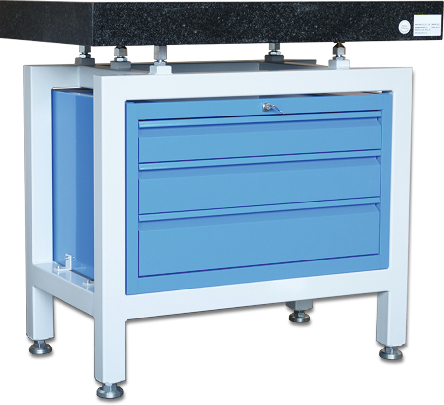 Messplatte Hartgestein mit Schrankunterbau DIN876/0 1500x1000x160mm