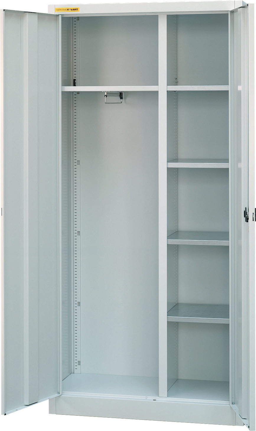 Flügeltürenschrank Kleiderabteil RAL7035 B930 x H1950 x T400mm