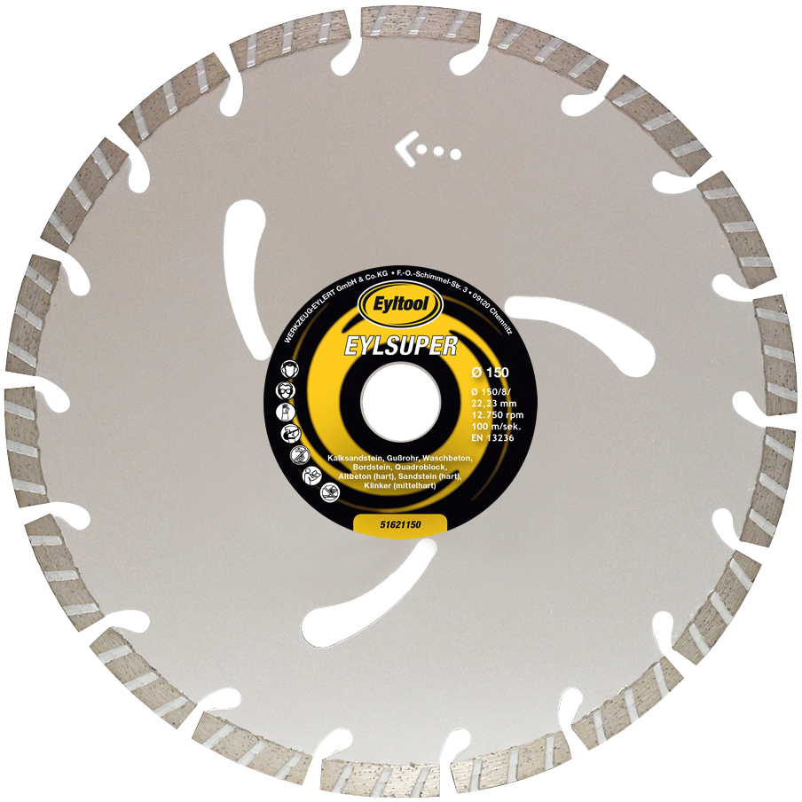 Trennscheibe Diamant EYLSUPER Bohrung 22,2mm D150mm