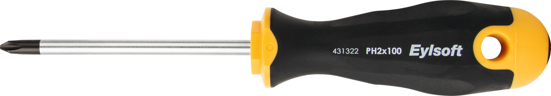 Schraubendreher PHILLIPS® mit Mehrkomponentengriff Eylsoft L100mm GL205mm PH2