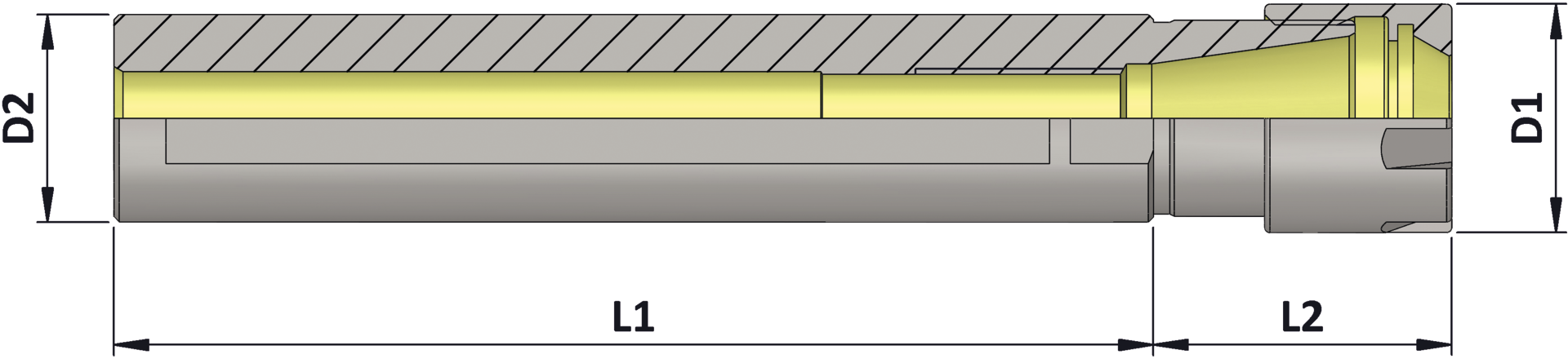 Spannzangenverlängerung Sb1-13mm DIN6499 ER20 Mini L130mm