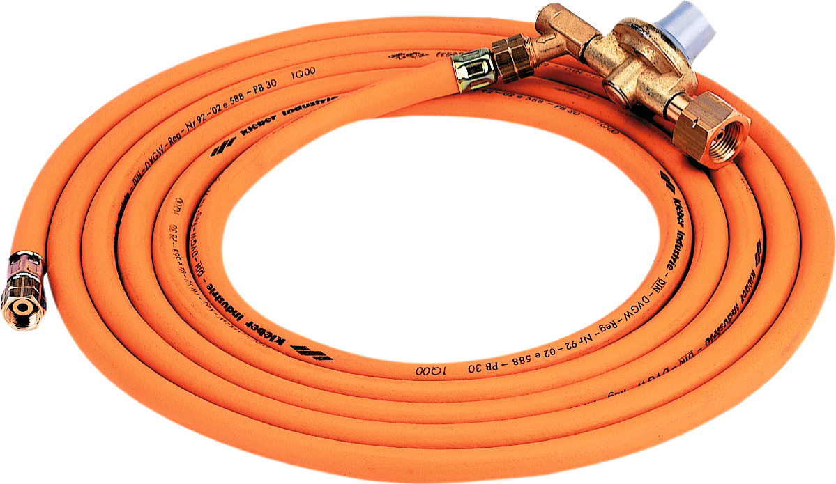 Propanschlauch inkl. Druckregler 4 bar R3/8"links x 3/8"links 10m