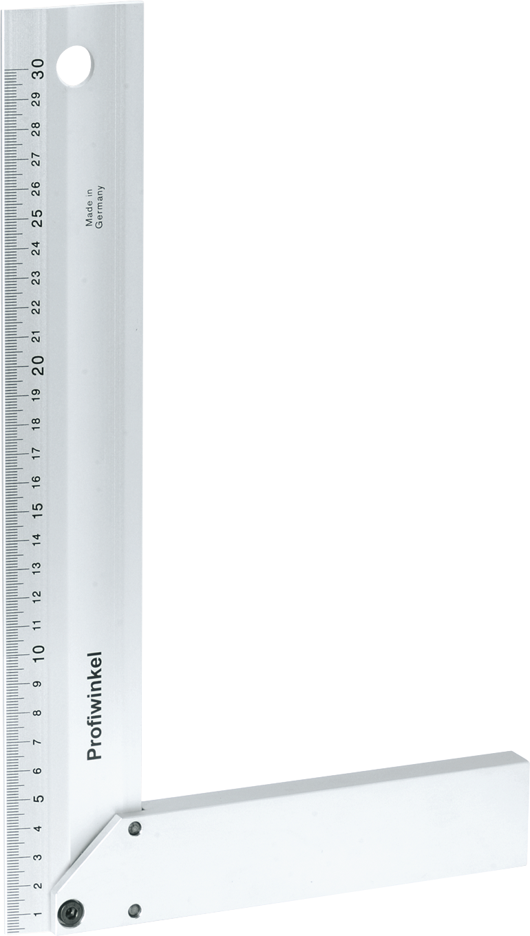 Zimmermannswinkel Q50x5/40x14mm 90° Werksnorm Aluminium eloxiert L300mm