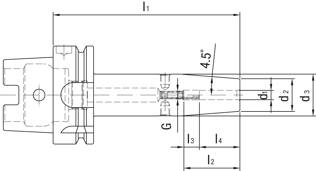 Schrumpffutter HSK100-A DIN69893-A D10mm L90mm