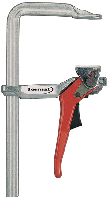 Hebelzwinge Ganzstahl Ausladung 120mm Schiene 22x10,5mm SW250mm