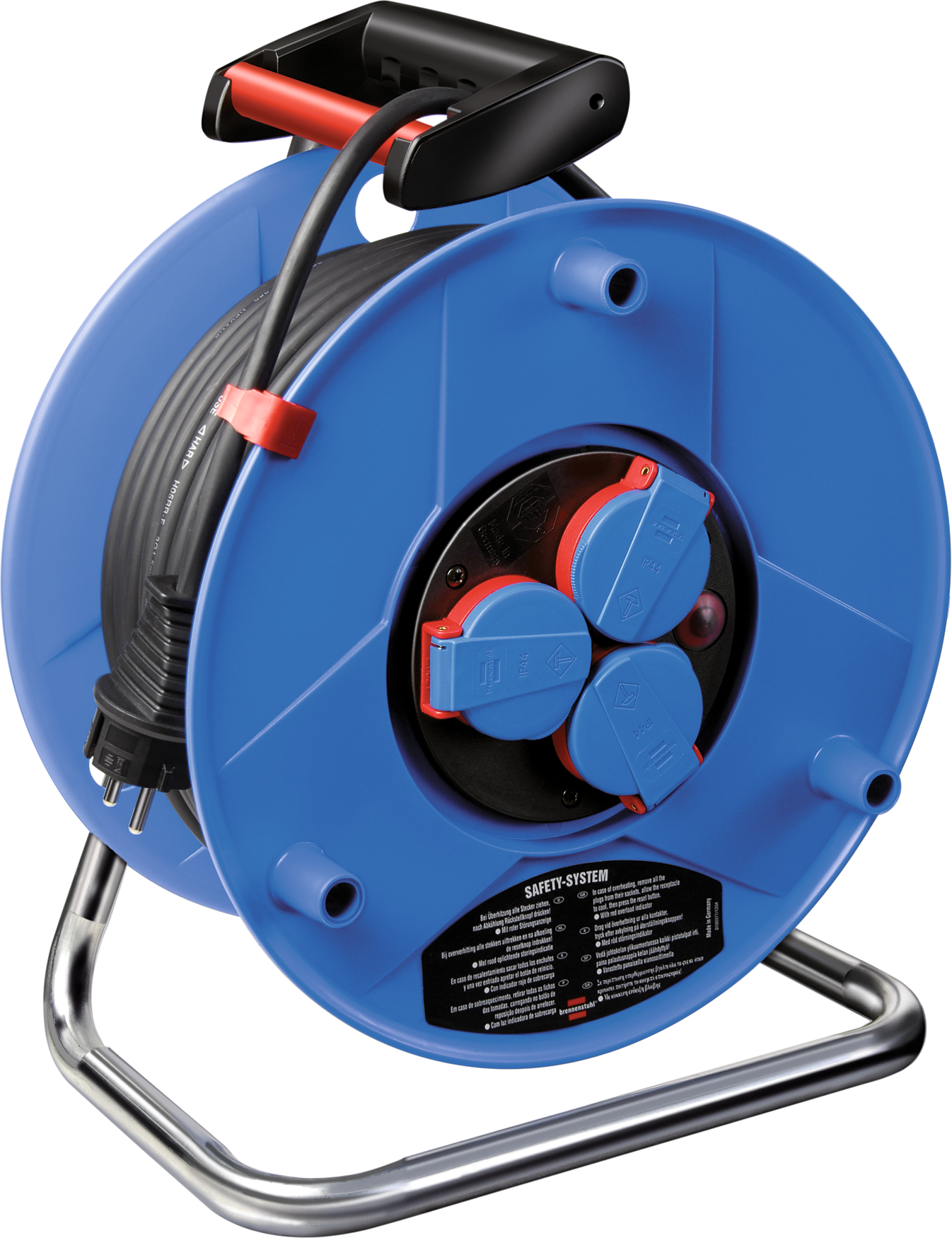 Kabeltrommel 230V Kunststoff Gummi H05RR-F3G1,5 IP44 L50m