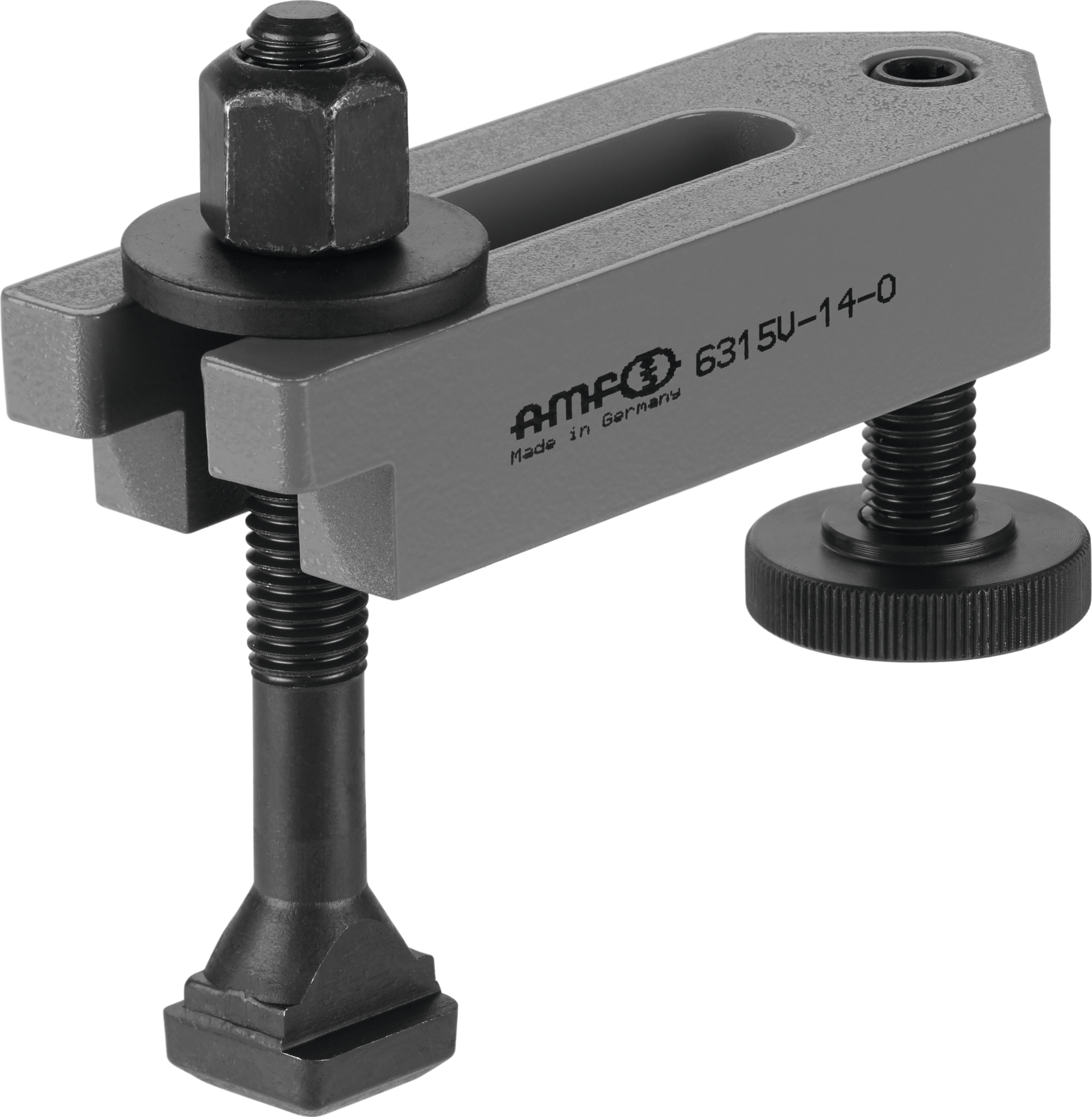 Gabelspanneisen abgesetzt mit verstellbarer Stützschraube H13-58mm M16x16x125mm 16mm