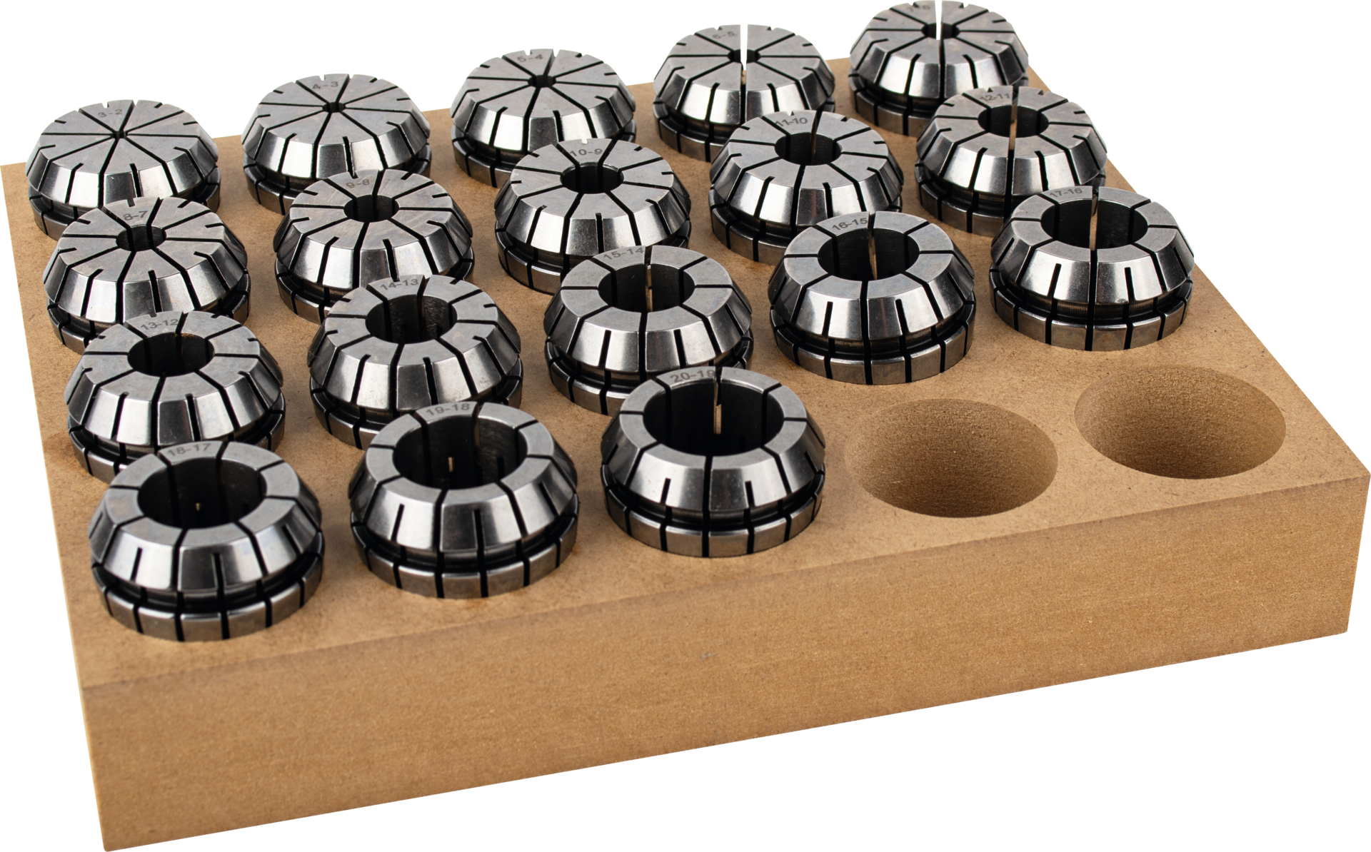 Spannzangen Satz ER32 D33mm L40mm DIN6499 Form B 18Stk. Sb3-20mm