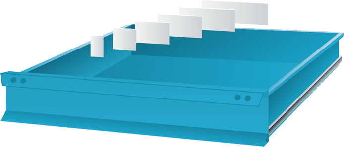 Quertrennwand 150mm Fronthöhe 200/250mm