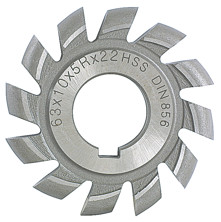 Halbkreisformfräser konvex HSS 100x20x32mm Z12 DIN856 R10mm