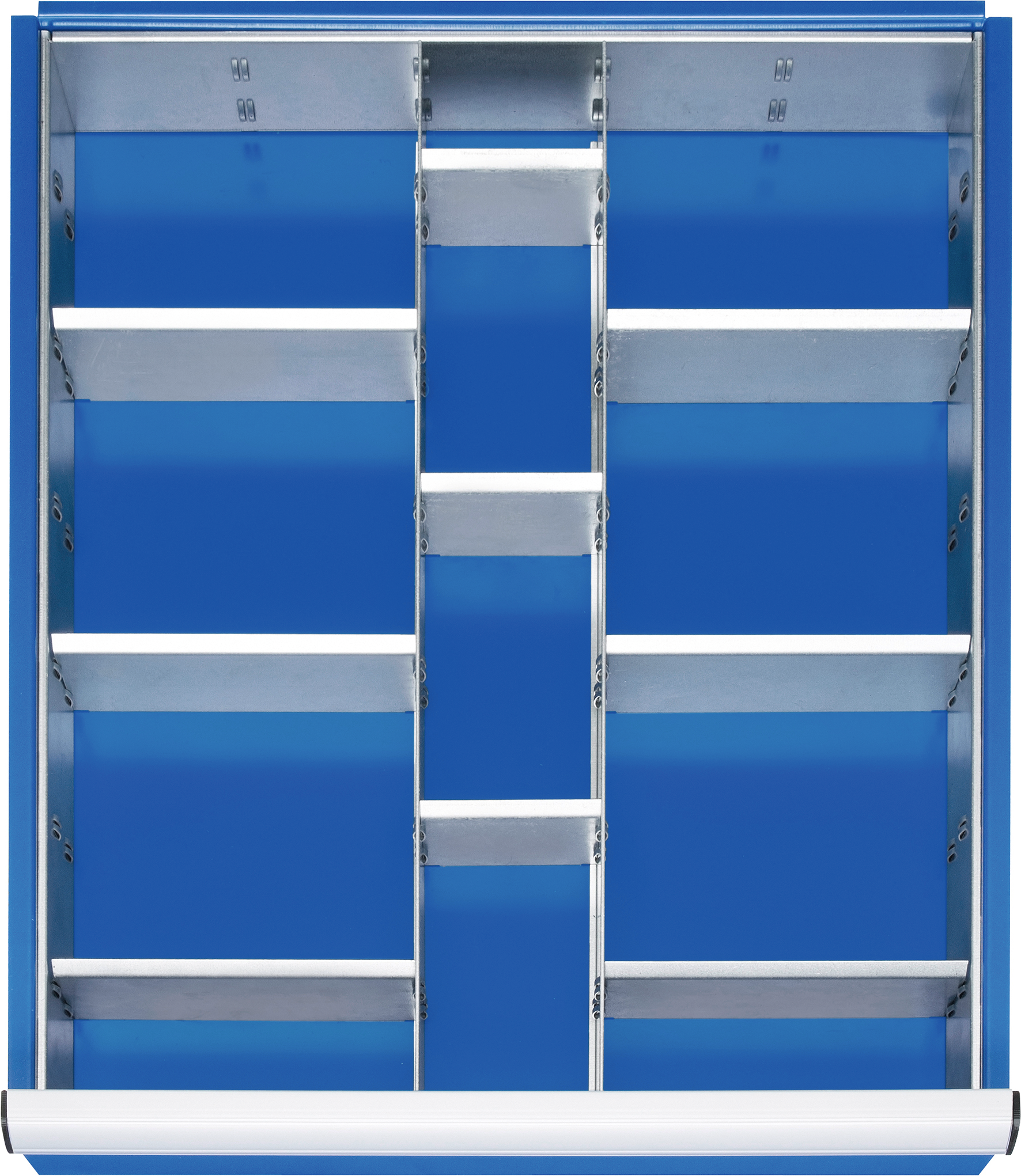 Einteilungssortiment 2 Trennwände 9 Trennbleche für Schubladen H120mm-150mm