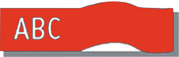 Prägeband B9mm L3m selbstklebend weiß auf rot