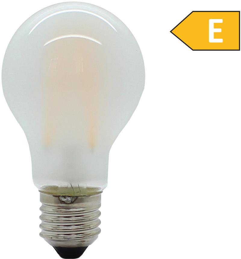 Sparlampe LED E27 800 Lumen Allgebrauchslampe matt Filament 6W