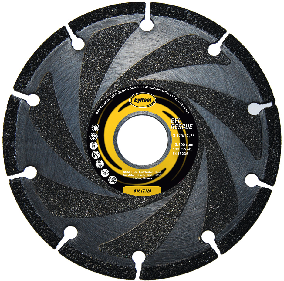 Trennscheibe Diamant EYLRESCUE Bohrung 22,2mm D230mm
