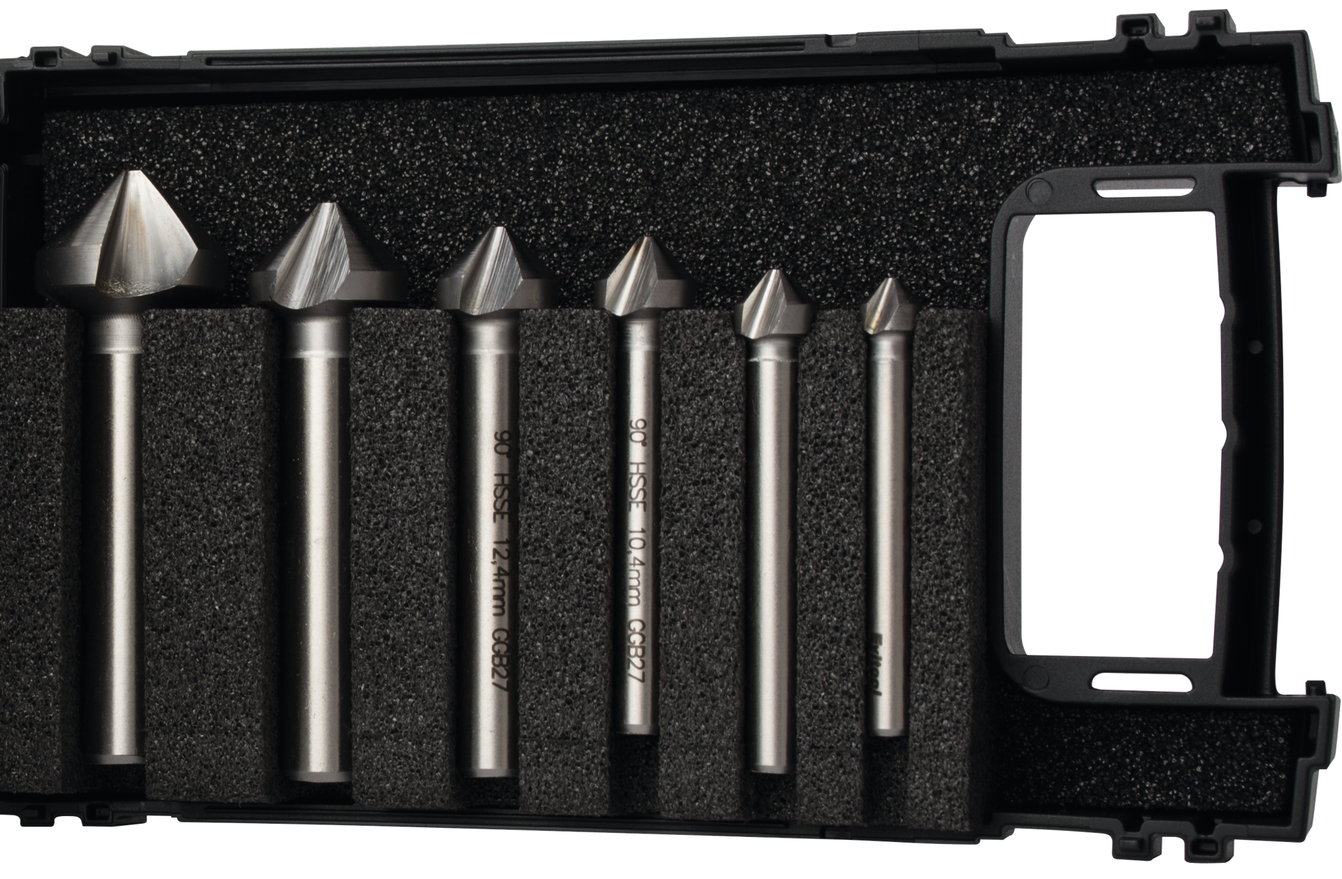 Kegelsenker 90° Satz HSSE DIN335-C in Eyltool-Kassette D6,3-8,3-10,4-12,4-16,5-20,5mm