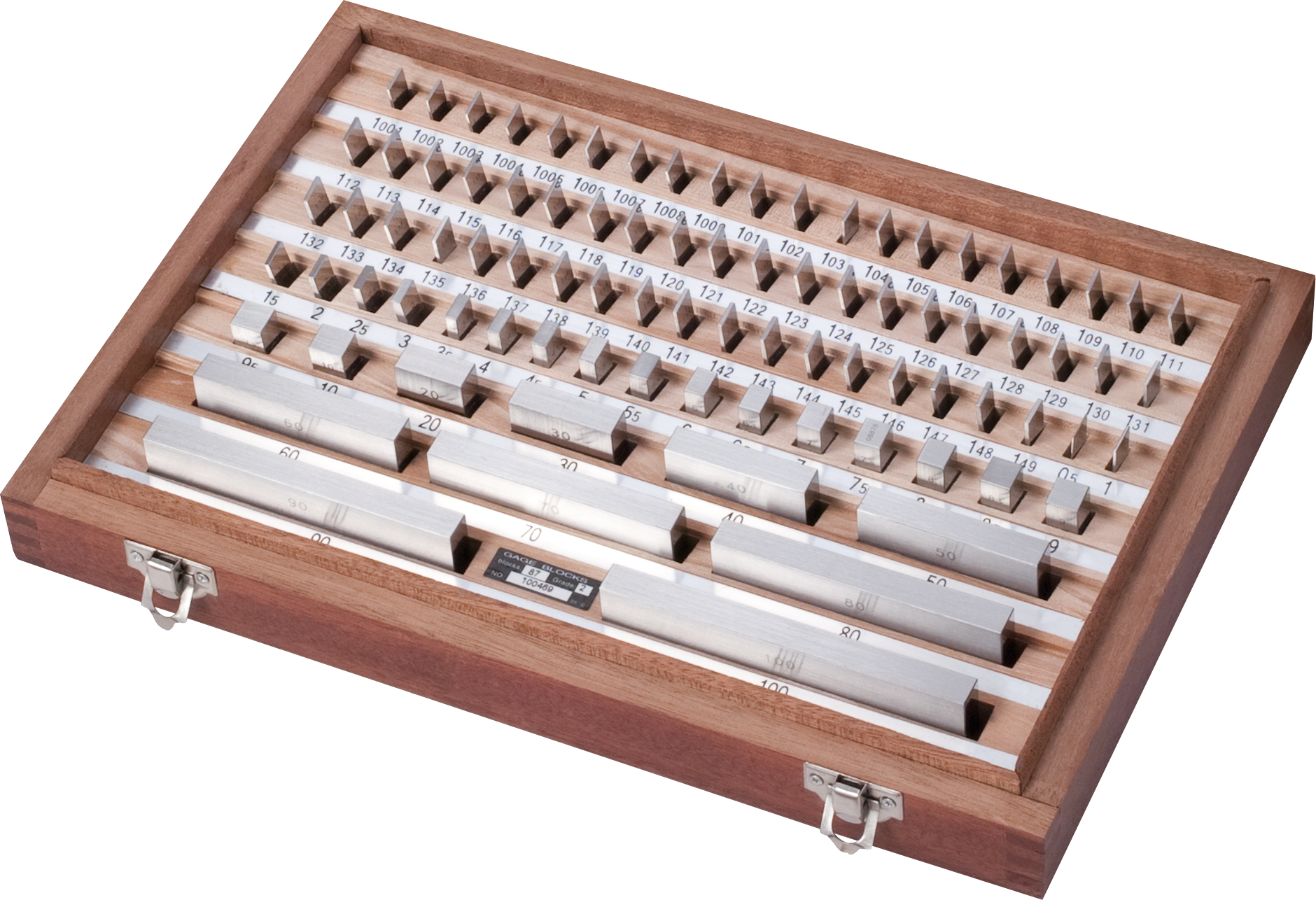 Parallelendmaß Sortiment aus Stahl DIN861 Güte 2 47-teilig