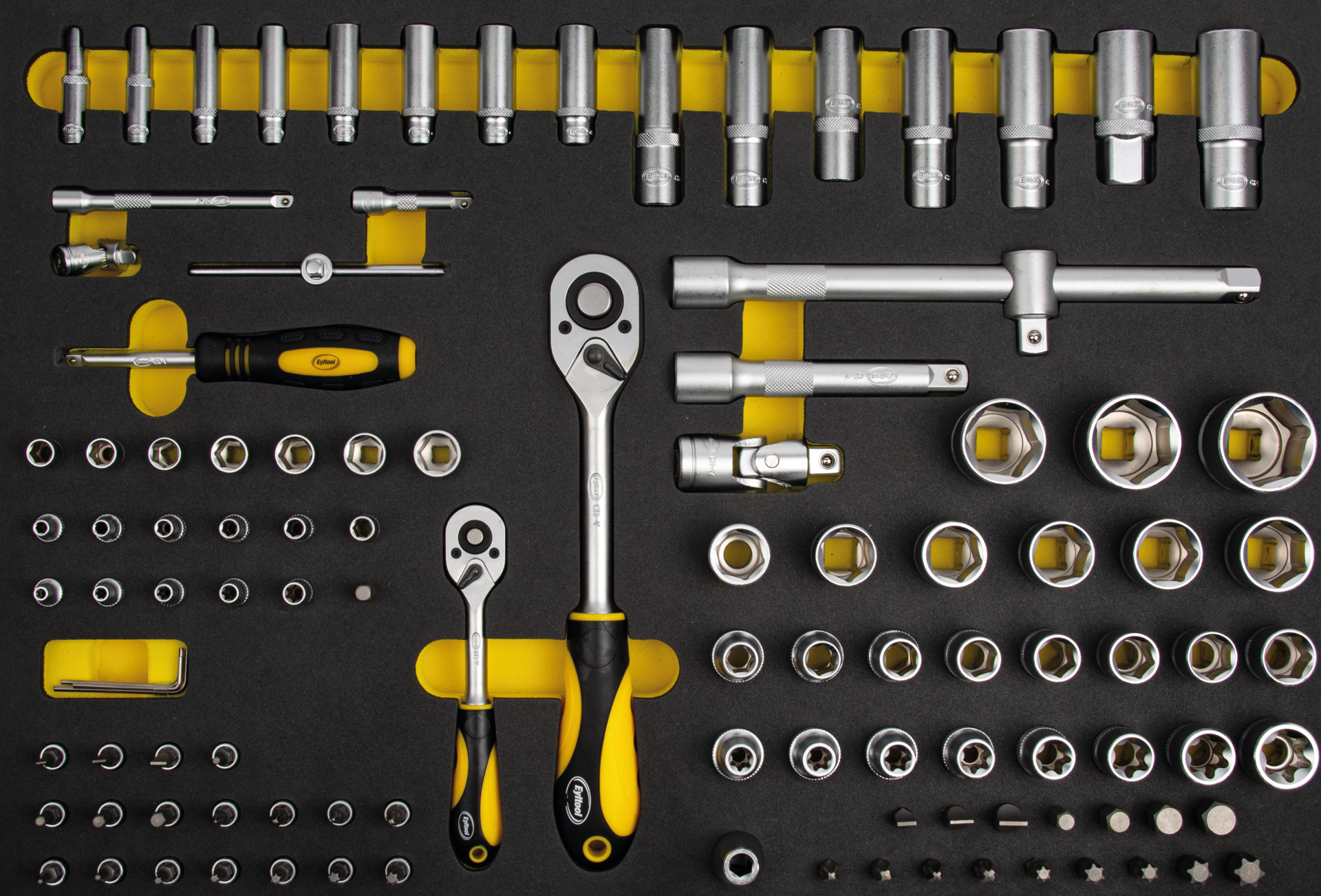 Steckschlüssel Satz 1/4" + 1/2" 108-tlg. 1/1 Systemeinlage