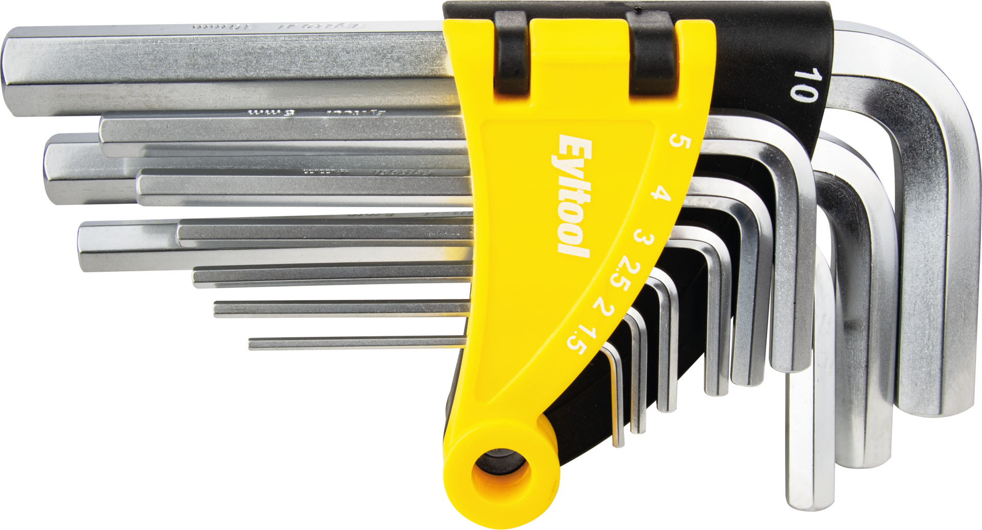 Stiftschlüssel Sechskant kurz Satz 9-tlg. im Compact Halter SW1,5-10mm