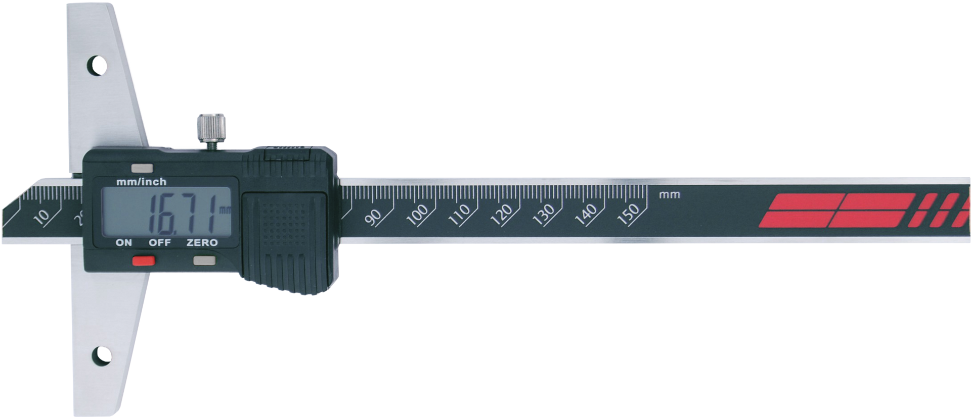 Tiefenmessschieber Digital mit gerader Messstange Abl. 0,01mm DIN862C MB150mm