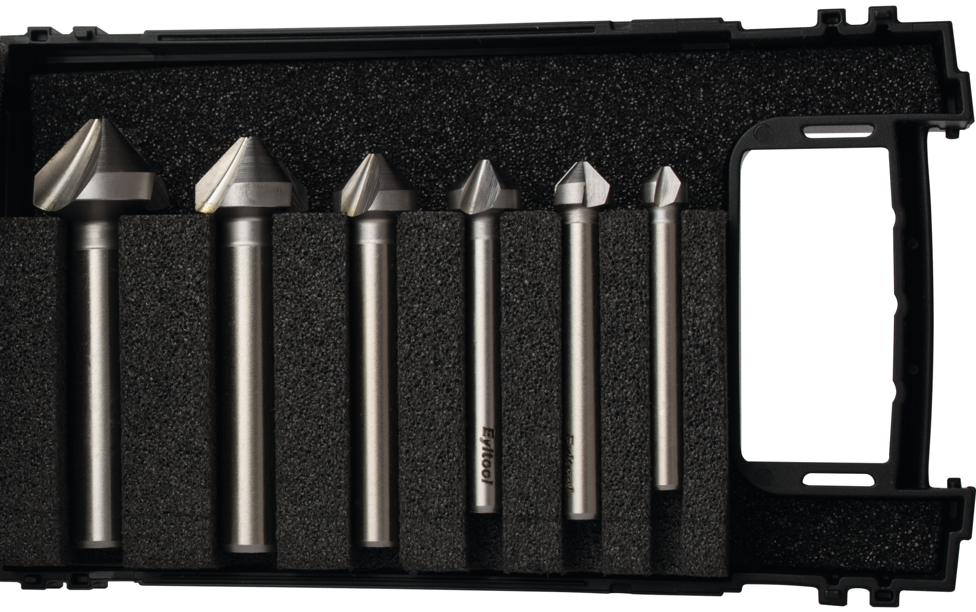 Kegelsenker 90° Satz HSS DIN335-C in Eyltool-Kassette D6,3-8,3-10,4-12,4-16,5-20,5mm