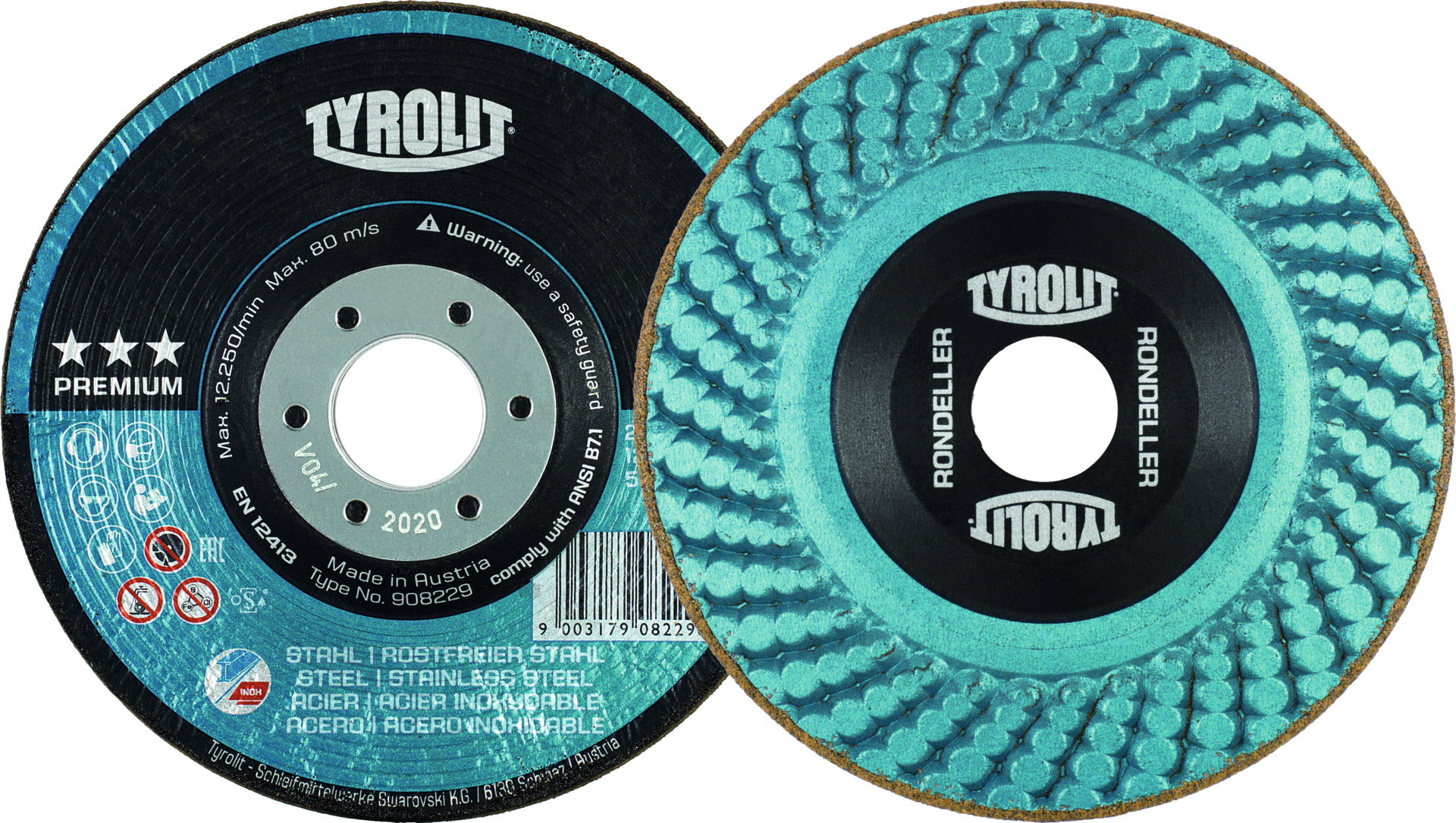 Rondeller® Stahl, Guss, Edelstahl, Alu D125mm K24