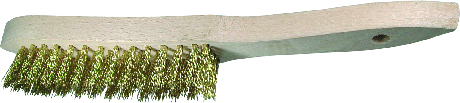 Handdrahtbürste L295mm Messingdraht gewellt 5-reihig